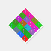 Elegante kleurrijke Daisy Squares, Leuke Bloemen Servet (Hoek)