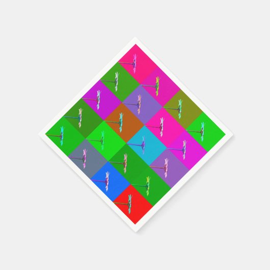 Elegante kleurrijke Daisy Squares, Leuke Bloemen Servet (Hoek)