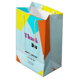 Elegante Kleurrijke Dank Je Medium Cadeauzakje