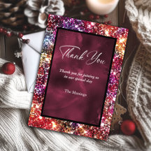 Elegante kleurrijke faux Glitter bedankt