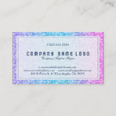 Elegante Kleurrijke Faux Glitter & Sparkles 3 Visitekaartje (Achterkant)