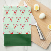 Elegante kleurrijke feestelijke winter vrolijke ke theedoek (Quarter Fold)