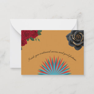 Elegante Kleurrijke Felicitatie Kaart Notitiekaartje