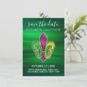 Elegante kleurrijke Fleur de Lis design uitnodigin Kaart (Staand voorkant)