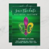 Elegante kleurrijke Fleur de Lis design uitnodigin Kaart (Voorkant / Achterkant)