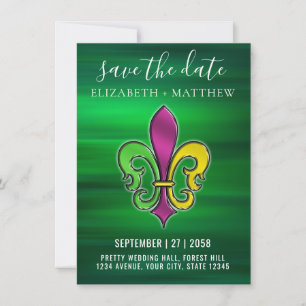 Elegante kleurrijke Fleur de Lis design uitnodigin Kaart