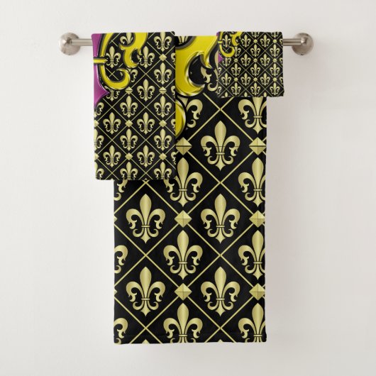 Elegante kleurrijke Fleur De Lis Handdoek (Insitu)