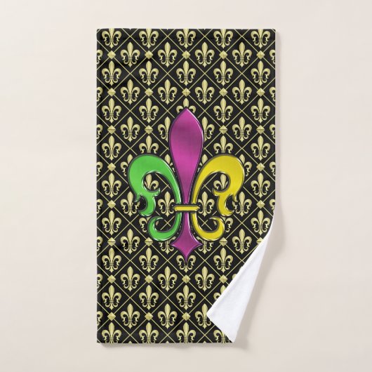 Elegante kleurrijke Fleur De Lis Handdoek (Handdoek)