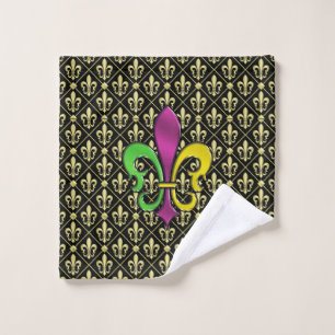 Elegante Kleurrijke Fleur De Lis Handdoek