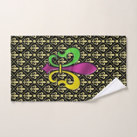 Elegante kleurrijke Fleur De Lis Handdoek (Handdoek)