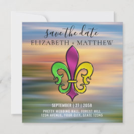 Elegante Kleurrijke Fleur De Lis Ontwerp Kaart