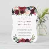 Elegante Kleurrijke Floral Delight Bruiloft Kaart (Staand voorkant)