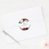 Elegante Kleurrijke Floral Delight Bruiloft Ronde Sticker (Envelop)