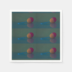 Elegante Kleurrijke Gehaakte Paaseieren Blauw Groe Servet