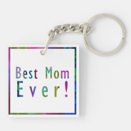 Elegante kleurrijke gepersonaliseerde foto beste m sleutelhanger