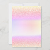 Elegante Kleurrijke Glitter Bokeh Dress Vrijgezell Kaart (Achterkant)