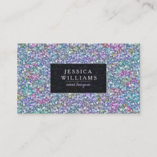 Elegante Kleurrijke Glitter & Sparkles Print Visitekaartje