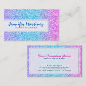 Elegante Kleurrijke Glitter & Sparkles Textuur Visitekaartje (Voorkant / Achterkant)
