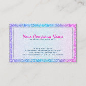 Elegante Kleurrijke Glitter & Sparkles Textuur Visitekaartje (Achterkant)