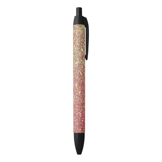 Elegante kleurrijke glitter zwarte inkt pen (Achterkant (Verticaal))