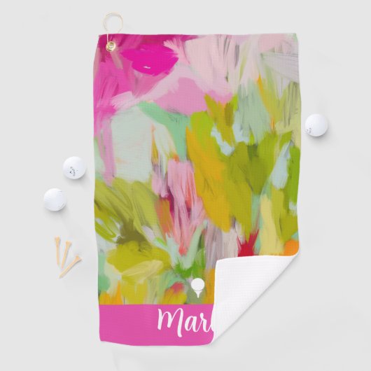 Elegante kleurrijke golfhanddoek voor dames (Insitu)