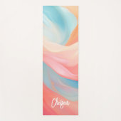 Elegante kleurrijke golven kalligrafie scriptnaam yogamat (Voorkant)