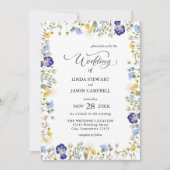 Elegante kleurrijke herfst Bloemen Waterverf bruil Kaart (Voorkant)