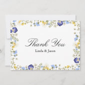 Elegante kleurrijke herfstbruiloft bedankkaart kaart (Voorkant)
