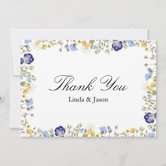 Elegante kleurrijke herfstbruiloft bedankkaart kaart (Voorkant)