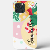 Elegante kleurrijke kerst op maat Case-Mate iPhone case (Achterkant)