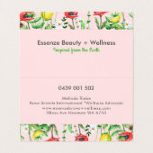 Elegante Kleurrijke Lente Bloemen Rand 2 Visitekaartje (Binnenkant ongevouwen)