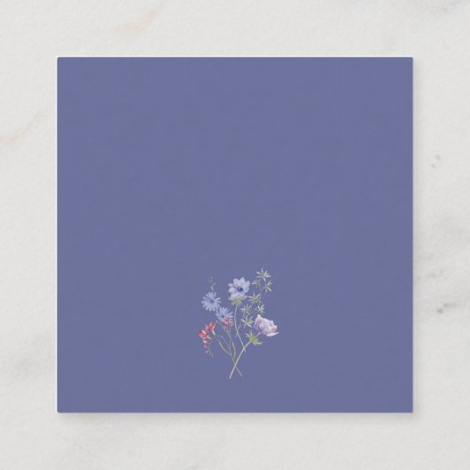 Elegante kleurrijke lente Wildflower QR Code Detai Informatiekaartje (Achterkant)