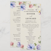 Elegante kleurrijke lente Wildflower Wedding Progr (Voorkant / Achterkant)