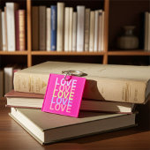 Elegante kleurrijke "LOVE" typografie kunst Sleutelhanger