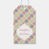 Elegante kleurrijke Marokkaanse tegel  Cadeaulabel (Voorkant)