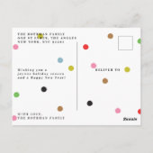 Elegante kleurrijke Merry 4 foto collage kerst Briefkaart (Achterkant)