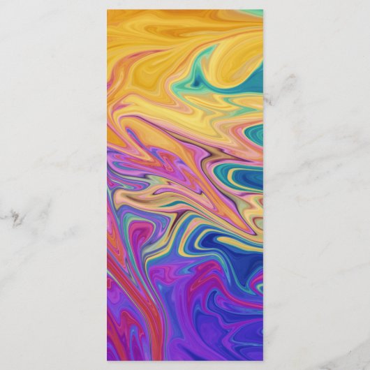 Elegante Kleurrijke Naadloze Abstracte Moderne Tro Menu (Achterkant)