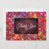 Elegante kleurrijke nepsieraden Glitter Bedankkaart (Voorkant)