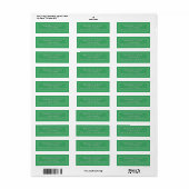 Elegante Kleurrijke Rand Aangepaste Bosgroen Etiket (Full Sheet)