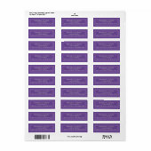 Elegante Kleurrijke Rand Aangepaste Paars Etiket (Full Sheet)
