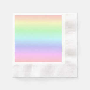 Elegante Kleurrijke Regenboog Kleuren Licht Zacht  Servet