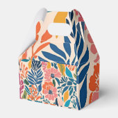 Elegante kleurrijke Retro  Bloemen Bedankdoosjes (Achterkant)