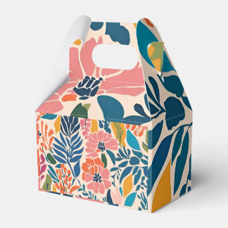 Elegante kleurrijke Retro Bloemen Bedankdoosjes