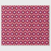 Elegante kleurrijke rode en paarse ikat cadeaupapier (Vlak)