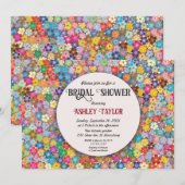 Elegante kleurrijke Rozen Boho Floral Vrijgezellen Kaart (Voorkant / Achterkant)