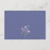 Elegante Kleurrijke Spring Wildflower Wedding Deta Informatiekaartje (Achterkant)