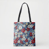 Elegante Kleurrijke Stijlvolle Chic Moderne Bloeme Tote Bag (Voorkant)