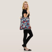 Elegante Kleurrijke Stijlvolle Chic Moderne Bloeme Tote Bag (Op model)
