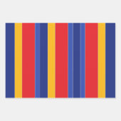 Elegante kleurrijke strepen, rood blauw, geel en z inpakpapier vel (Voorkant 2)