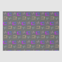 Elegante Kleurrijke Tailor's Naaimachine Schaar Tissuepapier